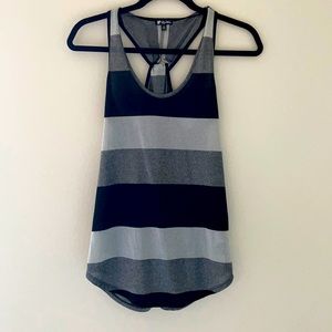 Lily White shimmery racer-back tank top